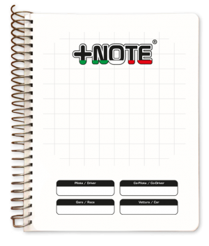 Co-driver pacenote book +Note with metal spiral